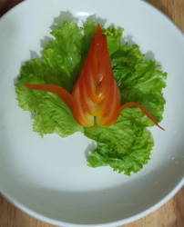 HƯỚNG DẪN CẮT TỈA HOA SEN TỪ TRÁI CÀ CHUA