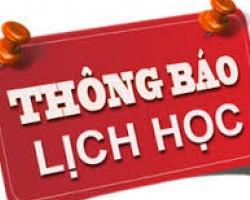 THÔNG BÁO LỊCH HỌC TUẦN MỚI TỪ NGÀY 25/11 ĐẾN 30/11/2019