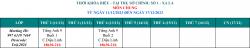 THÔNG BÁO LỊCH HỌC TỪ 11/12/2023 ĐẾN NGÀY 17/12/2023