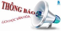 Thông Báo Lịch Học Văn Hóa Và Hạn Đăng Kí Thi Tốt Nghiệp Tháng 10/2019 