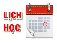THÔNG BÁO LỊCH HỌC TUẦN MỚI TỪ 13.08 ĐẾN 17.08.2018