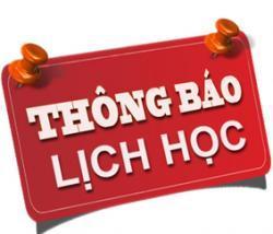 THÔNG BÁO LỊCH HỌC TỪ NGÀY 19/06 ĐẾN 23/06/2017